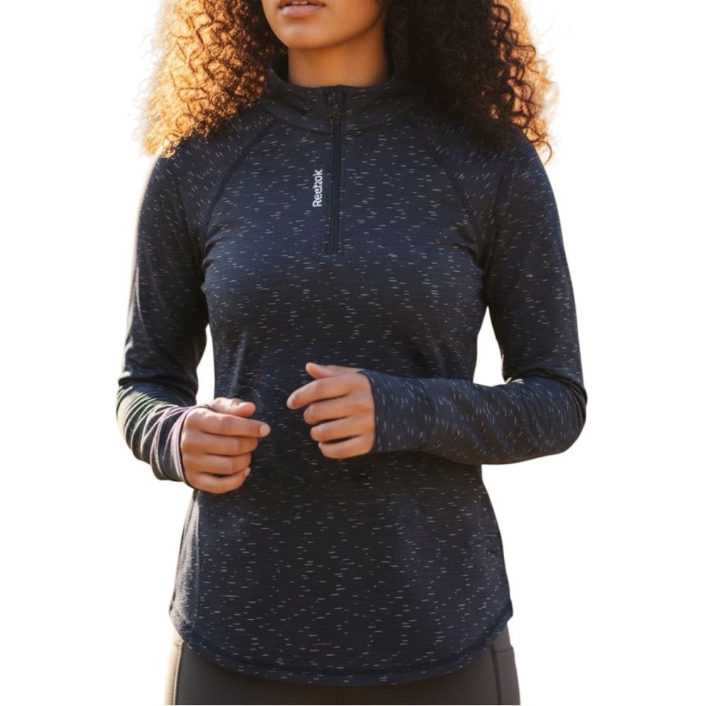Reebok Long Sleeve Quarter Zip Pullover – XS